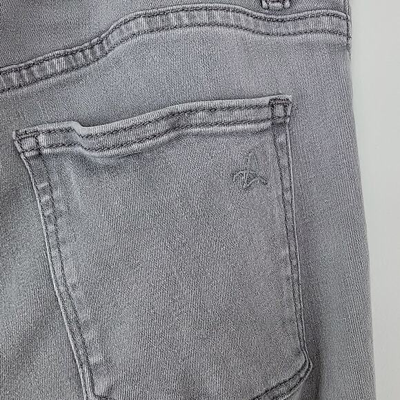 DL1961 Florence Instasculpt Cropped Raw Edge Skinny Gray Denim Jeans 27 FLAWS - Picture 14 of 15